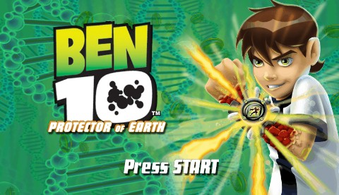 Ben 10: Alien Force title screen for PSP